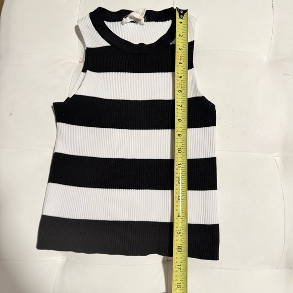 Happily Grey Ribbed black and white tank size Small - Picture 7 of 7